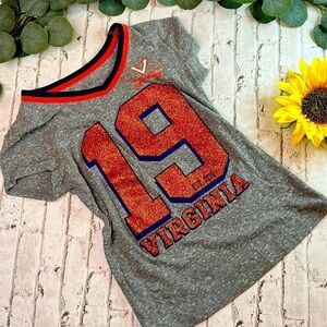 UVA Girls T Shirt 5th & Ocean Glitter